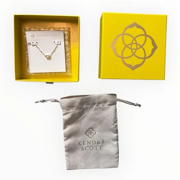 **NIB** Kendra Scott Mini Elisa Necklace - Gold/Pink Opalite - Picture 5 of 9